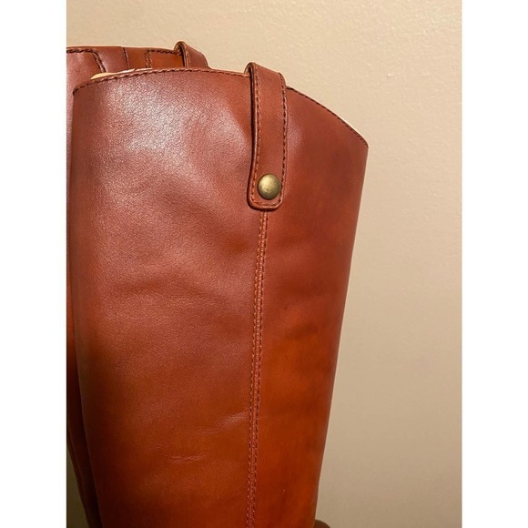 INC International Concepts Fawne Tall Leather Riding Boots Cognac Size 6.5 NWT - Picture 7 of 8